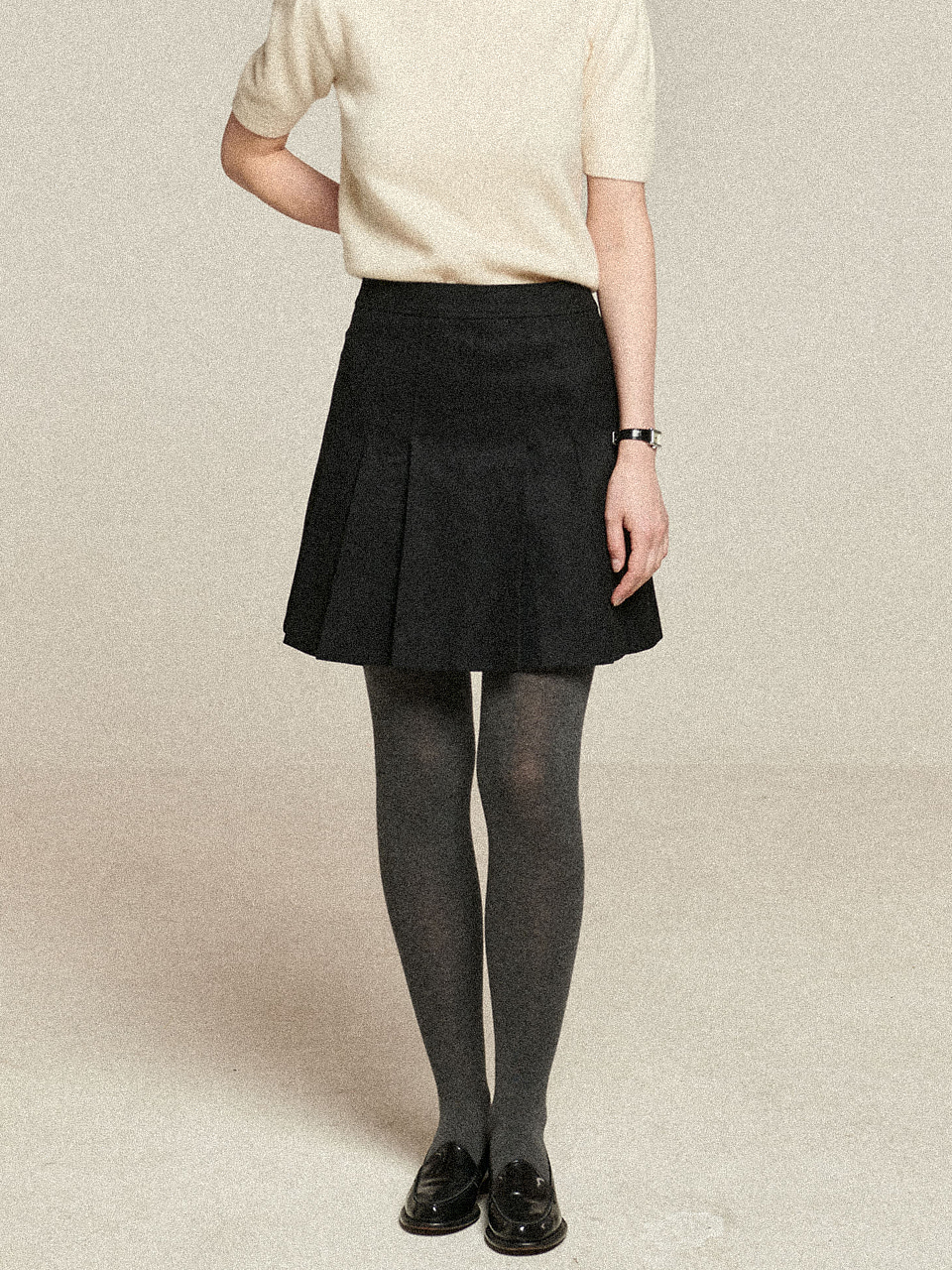 Sally Pleats Mini Skirt_3color