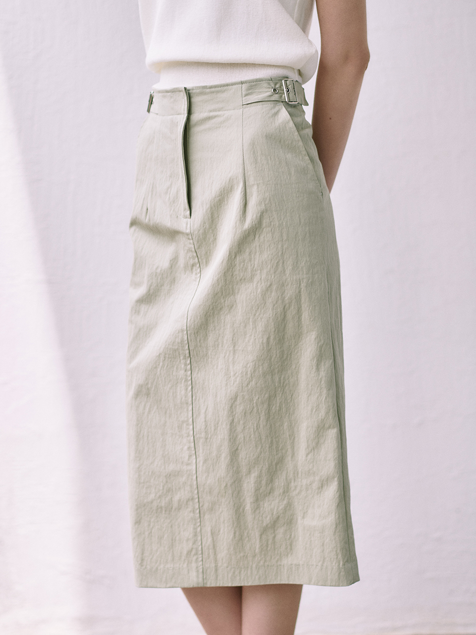 Side Adjust Long Skirt_2color